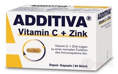 ADDITIVA Vitamin C+ Zinek cps s postupným uvolňováním 1x60 ks