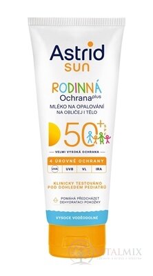 ASTRID SUN Rodinné mléko na opalování OF 50+ 1x250 ml