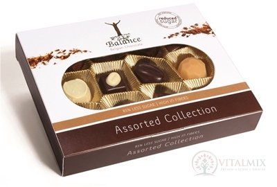 BALANCE BELGICKÉ PRALINKY, BONBONIÉRA bez přidaného cukru, se sladidly 1x145 g