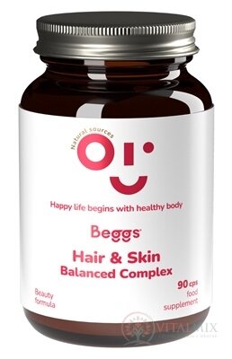 Beggs HAIR &amp; SKIN Balanced COMPLEX cps (L-methionin a biotin) 1x90 ks