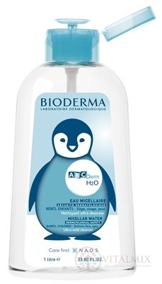 BIODERMA ABCDerm H2O REVERZNÍ PUMPA micelární čistící voda 1x1 l