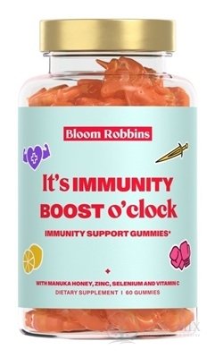 Bloom Robbins IMMUNITY - BOOST o&#39;clock žvýkací pastilky - gumíky, jednorožci 1x60 ks