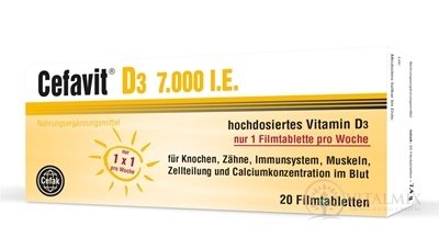 Cefavit D3 7.000 IE vitamin tbl flm 1x20 ks