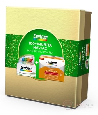 Centrum (Vánoční balíček) od A až po Železo 100 tbl + IMUNITA VITAMIN C MAX 14 ks, 1x1 set