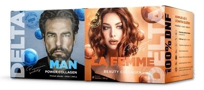 DELTA MAN &amp; LA FEMME COLLAGEN DUO PACK prášek pro přípravu nápoje, rozpustný kolagen, 240 g + 196 g, 1x1 set