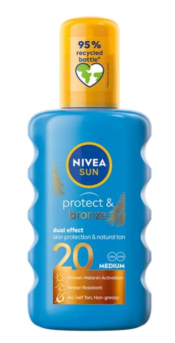 NIVEA SUN P&B SPREJ NA OPALOVÁNÍ PODPORUJÍCÍ ZHNĚDNUTÍ OF 20