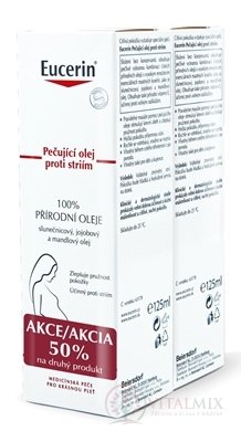 Eucerin Pečující olej proti striím 2x125 ml (-50% na druhý produkt, akce 2023) 1x1 set