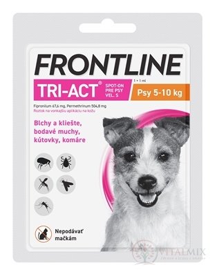 FRONTLINE TRI-ACT Spot-On pro psy S sol (na kůži, psy 5-10 kg) 1x1 ml