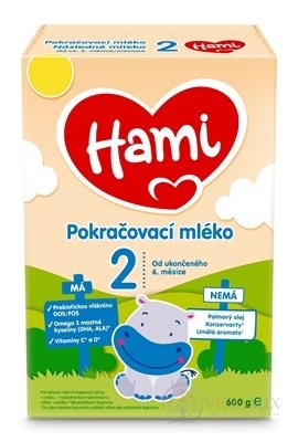 Hami 2 Následné mléko kojenecká mléčná výživa v prášku (od ukonč. 6. měs.) (inov.2022) 1x600 g