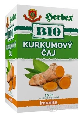 HERBEX BIO KURKUMOVÝ ČAJ bylinná směs 20x1,5 g (30 g)