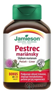 JAMIESON PESTREC mariánský tbl (Silybum marianum) 60+30 zdarma (90 ks)