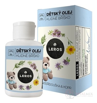 LEROS BIO DĚTSKÝ OLEJ KLIDNÉ BRUŠKO s mateřídouškou a koprem 1x60 ml