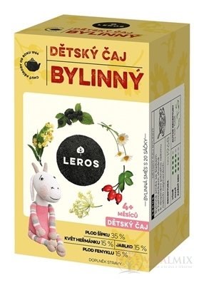 LEROS DĚTSKÝ ČAJ BYLINNÝ nálevové sáčky (od 4+ měsíců) (inov. 2021) 20x1,8 g (36 g)