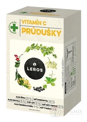 LEROS VITAMIN C PRŮDUŠKY nálevové sáčky (inov. 2021) 20x1,5 g (30 g)