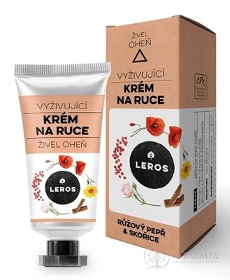 LEROS VYŽIVUJÍCÍ KRÉM NA RUCE ŽIVEL OHEŇ s růžovým pepřem a skořicí 1x30 ml