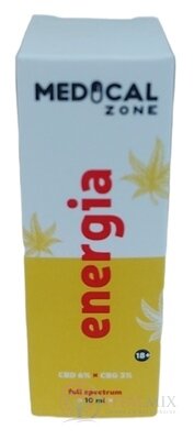 MEDICAL Zone ENERGIA ústní voda ve spreji s CBD+CBG 1x10 ml