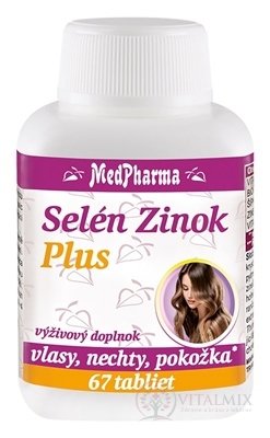 MedPharma SELEN ZINEK Plus tbl (vlasy, nehty, pokožka) 1x67 ks