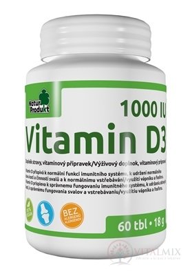 NaturProdukt Vitamin D3 1000 IU tbl 1x60 ks