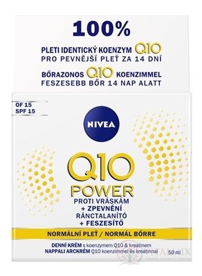 NIVEA Zpevňující denní krém Q10 POWER SPF15 proti vráskám, normální pleť 1x50 ml