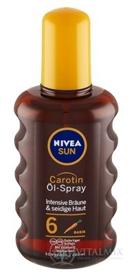 NIVEA SUN Olej na opalování Sprej OF6 s karotenem 1x200 ml