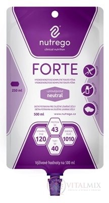 Nutrego FORTE s příchutí neutral tekutá výživa, sondová 12x500 ml