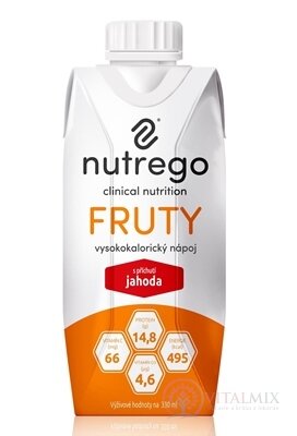 Nutrego FRUTY s příchutí jahoda 1x330 ml