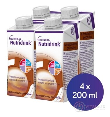 Nutridrink s čokoládovou příchutí (krabička) 4x200 ml