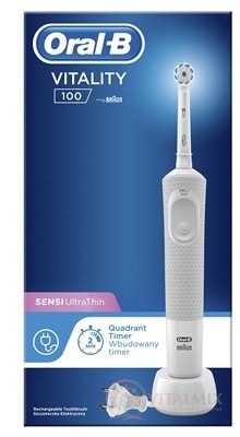 Oral-B VITALITY 100 SENSI UltraThin bílý elektrický zubní kartáček 1x1 ks