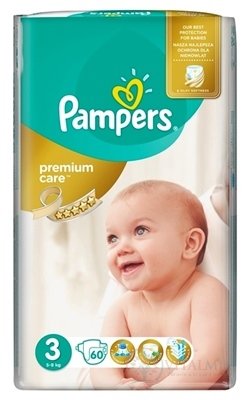 PAMPERS PREMIUM CARE 3 Midi dětské pleny (5-9 kg) 1x60 ks