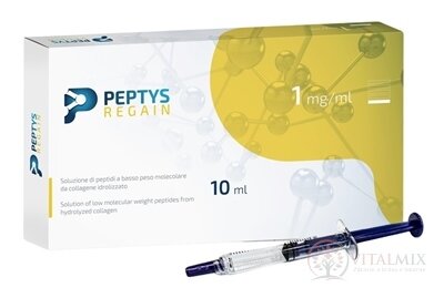 PEPTYS Regain roztok peptidů PEP-110 z kolagenu injekce naplněná 1 mg/1ml, nízkomolekulární peptidy (LWP) 1x10 ml