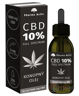 Pharma Activ CBD 10% Full Spectrum KONOPNÝ OLEJ 1x10 ml