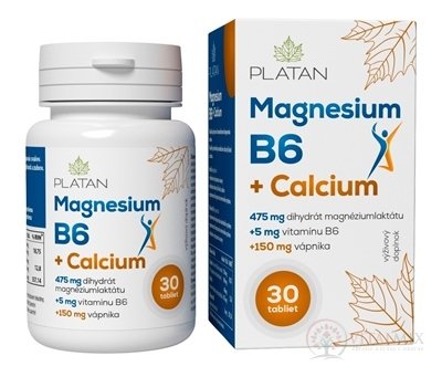 PLATAN Magnesium B6 + Calcium tbl 1x30 ks