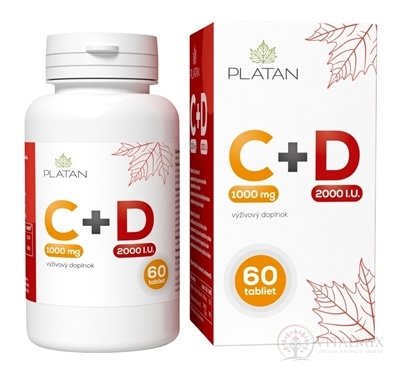 PLATAN Vitamin C 1000 mg + D 2000 IU tbl s postupným uvolňováním 1x60 ks