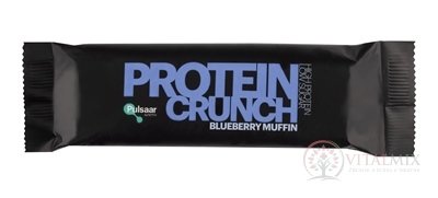 Pulsaar PROTEIN CRUNCH Blueberry Muffin proteinová tyčinka s příchutí borůvkového muffinu 1x55 g