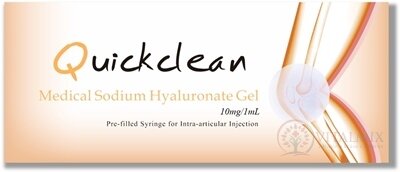 Quickclean 10 mg/1 ml Gel s hyaluronátem sodným v předplněné injekční stříkačce, na náhradu synoviální tekutiny na klouby 1x1 ml