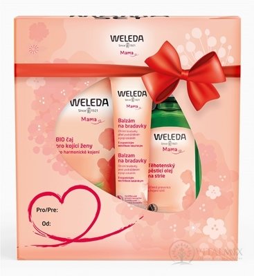 WELEDA Máma Set olej na strie 100 ml + balzám na bradavky 25 g + čaj 20x2g, 1x1 set