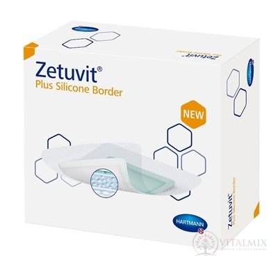 Zetuvit Plus Silicone Border kompres sterilní (15x25 cm) 1x10 ks