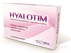 BIOfaktor HYALOTIM vaginální čípky s obsahem kyseliny mléčné a kyseliny hyaluronové 1x10 ks