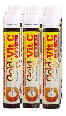 Olimp Labs GOLD-VIT C 2000 shot ampule, příchuť citron 9x25 ml (225 ml)