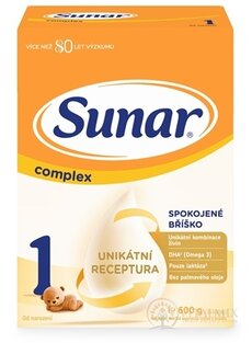 Sunar Complex 1 počáteční mléčná výživa (od narození) (inov.2020) 1x600 g