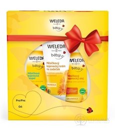 WELEDA Měsíčkový kojenecký SET (lázeň 200 ml + olej 200 ml + krém 75 ml + dárek - plenka) 1x1 set