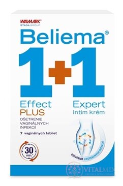 Beliema Effect PLUS + Expert Intim krém 1+1 vaginální tablety 7 ks + intimní krém 30 ml, 1x1 set EXP 31.7.24