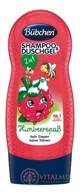 Bübchen KIDS SHP + sprcha. GEL 2v1 VESELÁ MALINA inov.2015, 1x230 ml