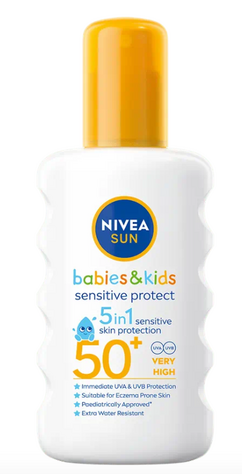 NIVEA SUN DĚTSKÝ SPREJ NA OPALOVÁNÍ SENSITIVE OF 50+