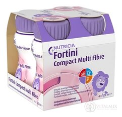 Fortini Compact Multi Fibre s jahodovou příchutí 4x125 ml