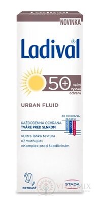 Ladival URBAN fluid SPF 50+ na ochranu obličeje při opalování 1x50 ml