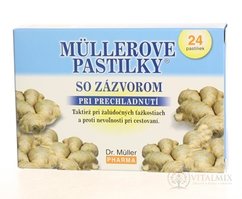 MÜLLEROVY PASTILKY se zázvorem (zahřátí) 1x24 ks