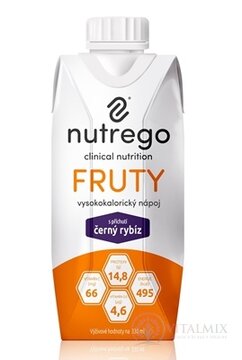 Nutrego FRUTY s příchutí černý rybíz 1x330 ml