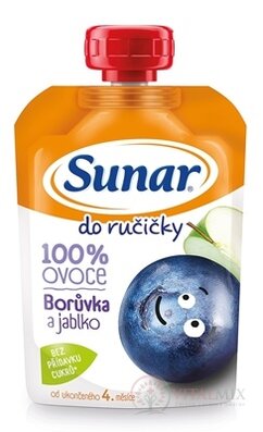 Sunar Do ručičky Borůvka a jablko 100% ovoce (od ukonč. 4. měsíce) 1x100 g