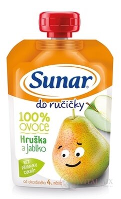 Sunar Do ručičky HRUŠKA a jablko 100% ovoce (od ukonč. 4. měsíce) 1x100 g